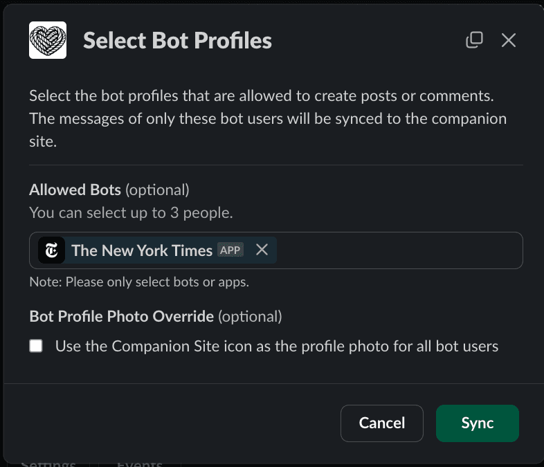 Tightknit Community Bot Profile Modal