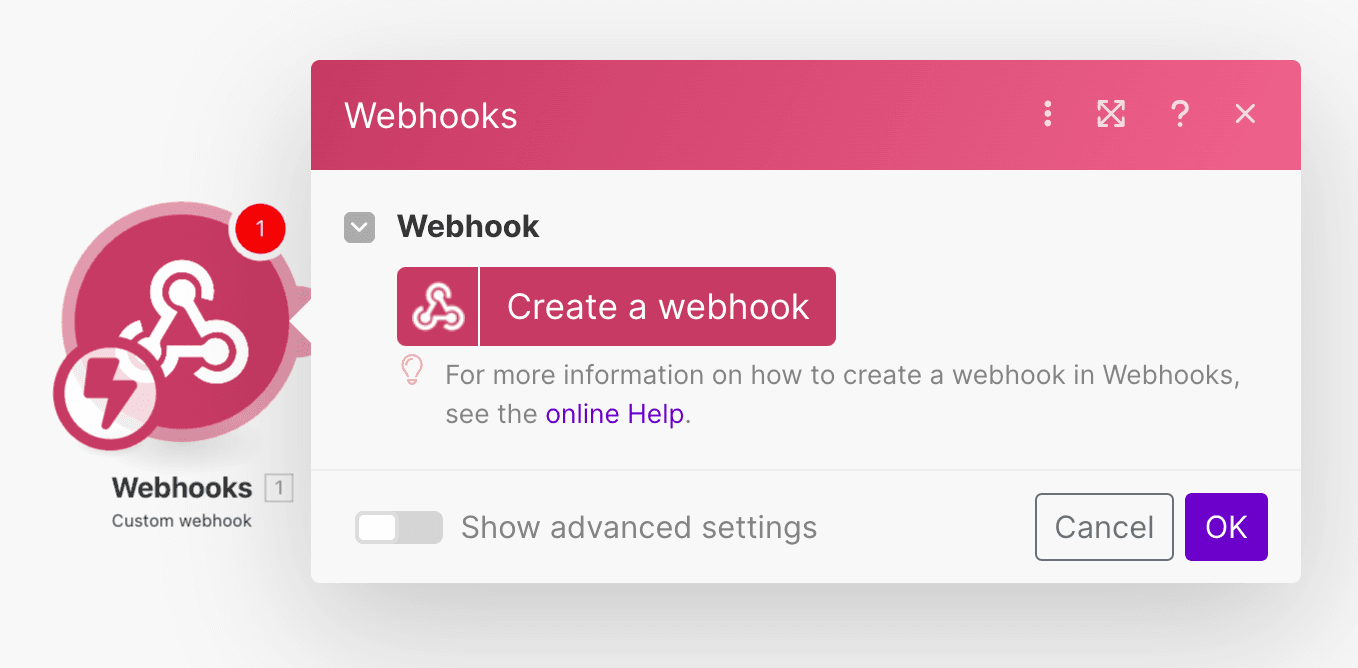 Make webhook