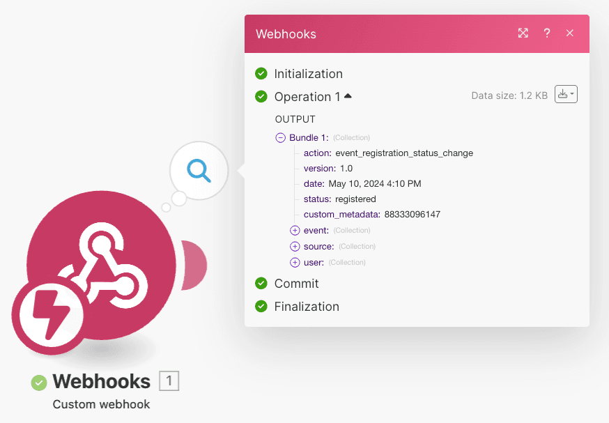 Make Webhook data